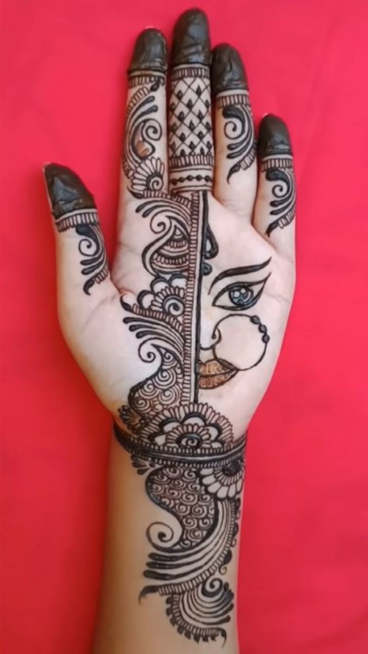 Easy & beautiful henna mehndi design for Navratri || Navratri special mehndi  design 2019 - Y… | Basic mehndi designs, Mehndi art designs, Mehndi designs  for fingers